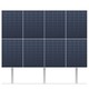 Solcelle markstativ 25° helling - Beregnet til 8 paneler fordelt på 2 rekker