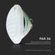 V-Tac vanntett LED pool pære - 25W, glass, IP68, 12V, PAR56
