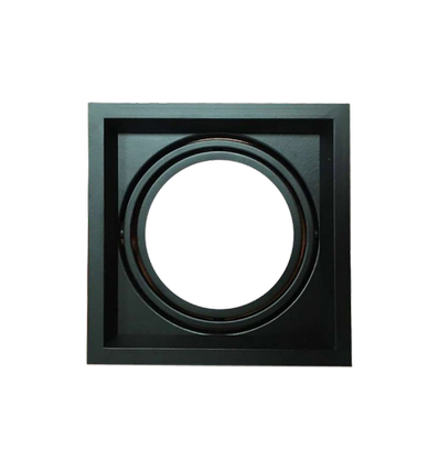 G53 AR111 innfellingsspot - Sort, 17,5 x 17,5 cm