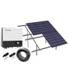 8kW komplett 3-faset hybrid solcelleanlegg - Markbasert anlegg, Growatt hybrid inverter, Alu celler (TN-nett)