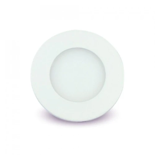 3W Ø8,4cm LED innfellingspanel - Hull: Ø7,3 cm, Mål: Ø8,4 cm