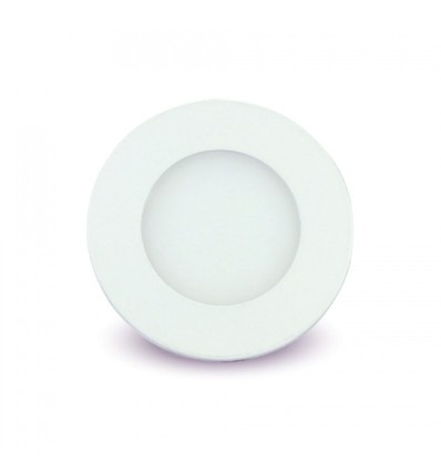 V-Tac 3W LED panel downlight - Hull: Ø7,3 cm, Mål: Ø8,4 cm, 230V