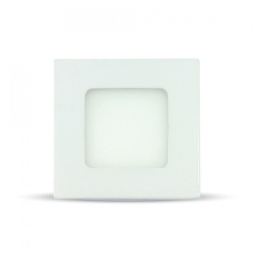 V-Tac 3W LED panel downlight - Hull: 7,3 x 7,3 cm, Mål: 8,4 x 8,4 cm, 230V