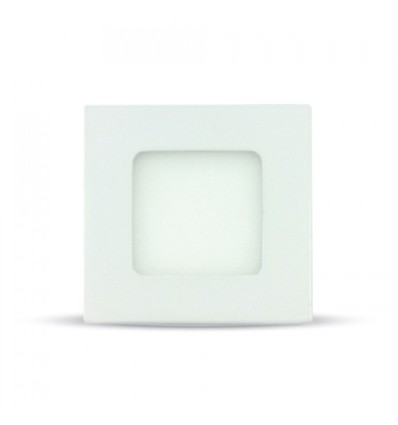 V-Tac 3W LED panel downlight - Hull: 7,3 x 7,3 cm, Mål: 8,4 x 8,4 cm, 230V