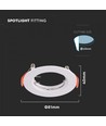 2-pakning MR16/GU10 Downlight-sett - Uten lyskilde, Blank hvit, Hull: Ø6,3 cm, Mål: Ø8 cm