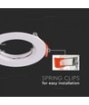 MR16/GU10 Downlight-sett - Uten lyskilde, Blank hvit, Hull: Ø6,3 cm, Mål: Ø8 cm
