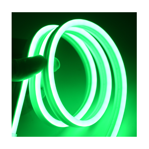 5m 8W/m Grønn 8x16 Neon Flex LED - 12V DC, IP67