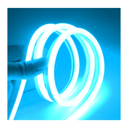 5m 8W/m Lyseblå 8x16 Neon Flex LED - 12V DC, IP67