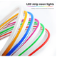 Lyseblå 8x16 Neon Flex LED - 5 meter, 8W pr. meter, IP67, 12V