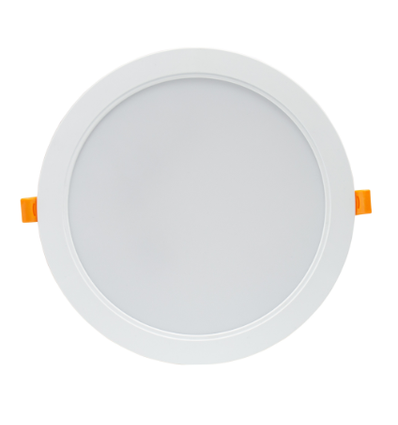 Spectrum 24W LED panel downlight - Hull: Ø19,5 cm, Mål Ø22 cm, 230V, IP54 utendørs