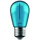 1W Farget LED kronepære - Blå, Karbon filamenter, E27