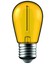 1W Farget LED kronepære - Gul, Karbon filamenter, E27