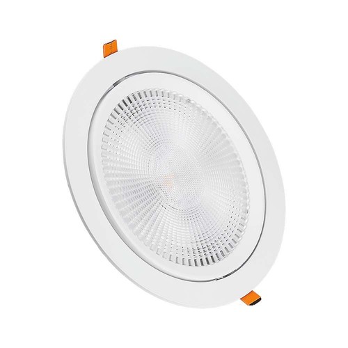 V-Tac 30W LED spotlight - Hull: Ø19,5 cm, Mål: Ø22,5 cm, 3,8 cm høy, Samsung LED chip, 230V