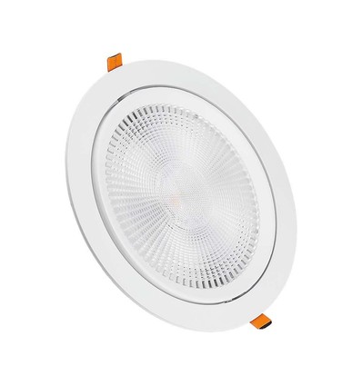 V-Tac 30W LED spotlight - Hull: Ø19,5 cm, Mål: Ø22,5 cm, 3,8 cm høy, Samsung LED chip, 230V