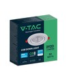 V-Tac 30W LED spotlight - Hull: Ø19,5 cm, Mål: Ø22,5 cm, 3,8 cm høy, Samsung LED chip, 230V