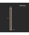 17W LED Corten vegglampe - IP65 utendørs, inkl. lyskilde