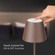 V-Tac oppladbar bordlampe, trådløs - Corten, IP54 utendørs bordlampe, touch dimbar