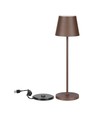 V-Tac oppladbar bordlampe, trådløs - Corten, IP54 utendørs bordlampe, touch dimbar