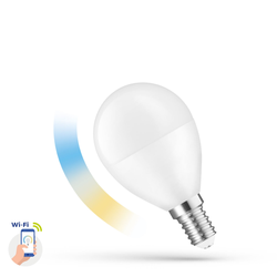 E14 LED LED 5W CCT Smart Home LED pære - Tuya/Smart Life, Google Home, Amazon Alexa kompatibel, P45, E14