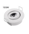 1W downlight hvit - Hull: Ø4,2 cm, Mål: Ø5,2 cm, 2,2 cm høy, dimbar, 12V/24V