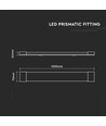 150cm 50W komplett LED-armatur - 3 års garanti, 120 lm/w