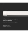 150cm 50W komplett LED-armatur - 3 års garanti, 120 lm/w