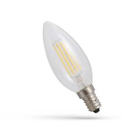 E14 LED Spectrum 1W LED pære - C35, karbon filamenter, ekstra varm hvit, 1800K, E14