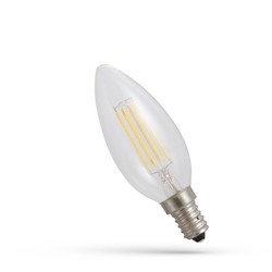 E14 LED Spectrum 4W LED pære - C35, karbon filamenter, ekstra varm hvit, 1800K, E14