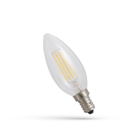 E14 4W LED-pære - C35, filament, ekstra varmhvit, 1800K