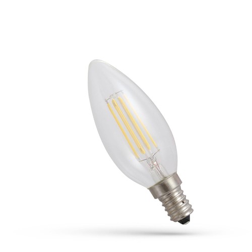 E14 6W LED-pære - C35, filament, ekstra varmhvit, 1800K