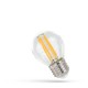 E27 1W LED kronepære - G45, Kultråd, ekstra varmhvit, 1800K