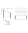 Solcelle markstativ 25° helling - Beregnet til 12 paneler fordelt på 2 rekker