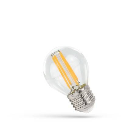 E27 5.5W dimbar LED kronepære - G45, filament