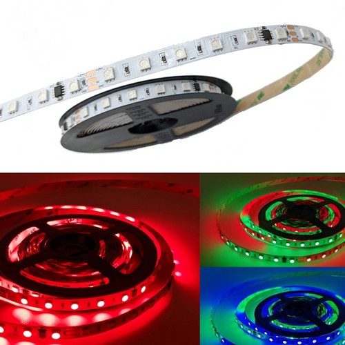 12W/m RGBIC LED strip - 5m, IP20, 60 LED pr. meter, 24V