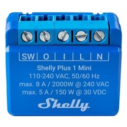 Shelly Shelly Plus 1 Mini - WiFI relé med potensialfritt kontaktsett (230VAC)