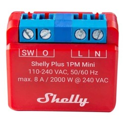 Shelly Shelly Plus 1PM Mini - WiFI relé med effektmåling (230VAC)