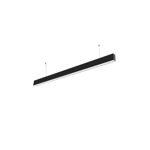 40W LED-lysskinne - 120cm, 100lm/W, Sort, taklampe til kontor, inkl. wireoppheng