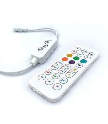 RGBIC kontroller med fjernkontroll - RF trådløs, slim fjernbetjening, 4 pins