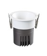 11W downlight - RA92, Hull: Ø7,5 cm, Mål: Ø8,4 cm, hvit kant, dimbar, 230V