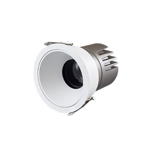 11W downlight - RA92, Hull: Ø7,5 cm, Mål: Ø8,4 cm, hvit kant, dimbar, 230V