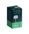 Outlet: V-Tac oppladbar CCT bordlampe - Hvit, IP54, touch dimbar, modell mini