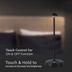 V-Tac oppladbar 3i1 bordlampe - Svart, IP20, touch dimbar, modell mini