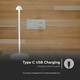 Outlet: V-Tac oppladbar 3i1 bordlampe - Hvit, IP20, touch dimbar, modell mini