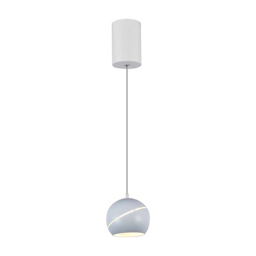 LED-lampe - Ø12cm, hvit, flott taklampe, inkl. oppheng