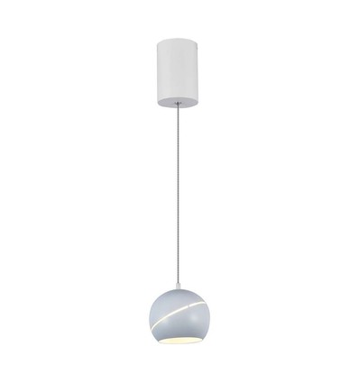 LED-lampe - Ø12cm, hvit, flott taklampe, inkl. oppheng