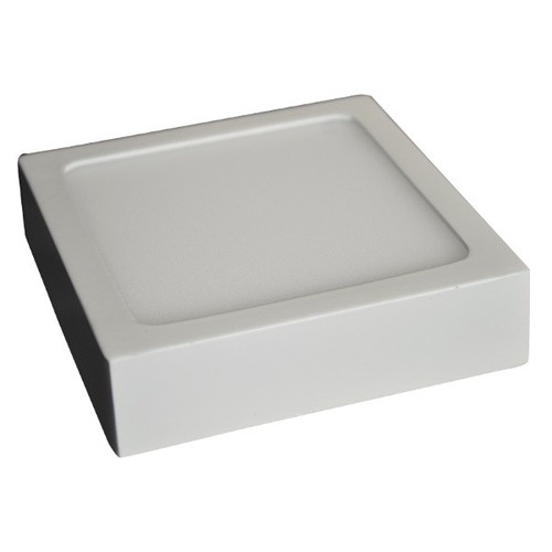 Outlet: 12W LED taklampe - 14 x 14cm, Høyde: 2,4cm, hvit kant