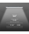 V-Tac vanntett 36W komplett LED armatur - 120 cm, 120lm/W, gjennomgangskobling, Mikrobølgesensor, IP65, 230V