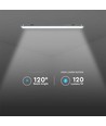 V-Tac vanntett 36W komplett LED armatur - 120 cm, 120lm/W, gjennomgangskobling, Mikrobølgesensor, IP65, 230V