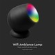 Smart Hjem lampe med RGB+WW - Svart, Tuya/Smart Life, kompatibel med Google Home, Alexa og smarttelefoner.