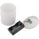 LED gravsteinslys - Hvit, 12 cm høy, IP44 utendørs, batteri